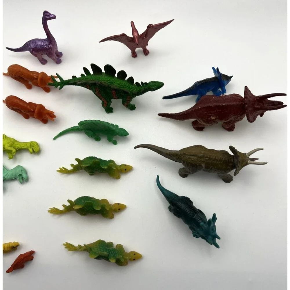 Small Dinosaur Toy Figures Collection For Kids Imaginary Play 21-piece